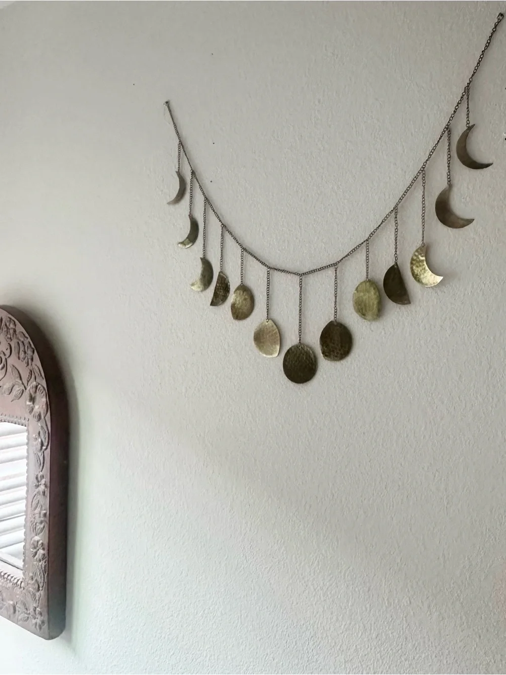 Brass Moon Phase Wall Hanging - Copper